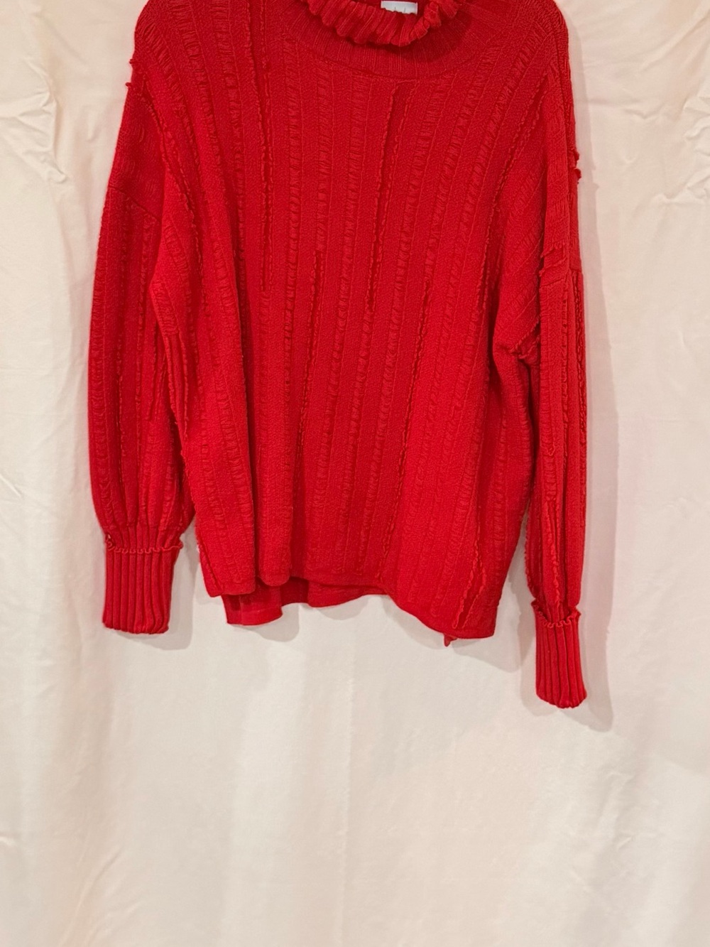 Classic Red Cable Turtleneck Sweater